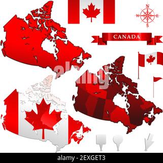 Mappa di Canada Foto Stock