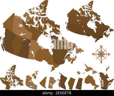 Mappa di Canada Foto Stock