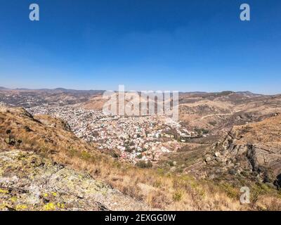 Splendida vista sulla città di Guanajuato, Stato di Guanajuato, Messico Foto Stock