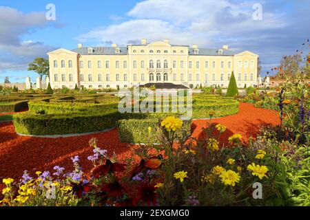 Palazzo Rundale, Rundāles Pils, Zemgale, Lettonia, Europa Foto Stock