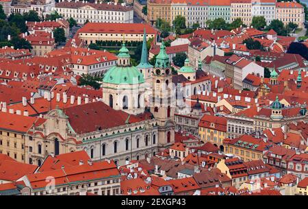 Chiesa di San Nicola a mala strana, Praga, repubblica Ceca Foto Stock