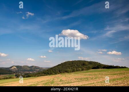 Paesaggio con il castello Leuchtenburg Foto Stock