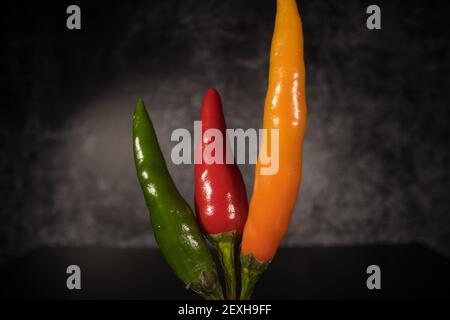 Peperoni Rawit Chili in primo piano Foto Stock