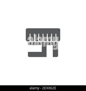 Icona del negozio, colore, linea, simbolo vettoriale, pittogramma lineare isolato su bianco. Simbolo, illustrazione del logo Illustrazione Vettoriale