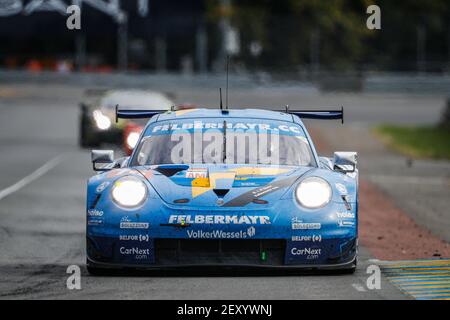 78 Beretta Michele (ita), Felbermayr Jr Horst (aut), Van Slipteren Max (nld), Proton Competition, Porsche 911 RSR, azione durante la 2020 24 ore di le Mans, 7° appuntamento del Campionato Mondiale FIA Endurance 2019-20 sul circuito des 24 Heures du Mans, dal 16 al 20 settembre, 2020 a le Mans, Francia - Foto Frédéric le Floc'h / DPPI Foto Stock