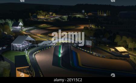 Ambiente, paesaggio durante la 24 ore di le Mans Virtual, 24 Heures du Mans Virtuelles, sim racing, dal 12 al 14 giugno 2020 correre sulla piattaforma rFactor 2 - Foto Clément Marin / DPPI Foto Stock