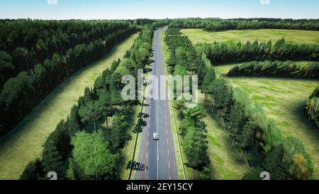 Ambiente, paesaggio durante la 24 ore di le Mans Virtual, 24 Heures du Mans Virtuelles, sim racing, dal 12 al 14 giugno 2020 correre sulla piattaforma rFactor 2 - Foto Clément Marin / DPPI Foto Stock