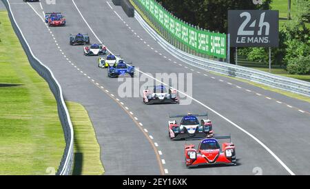 17 Paul-Loup Chatin (fra), Richard Bradley (gbr), Franco Colapinto (arg), Josh Purwien (aus), Idec Sport Racing, Oreca 07 LMP2, azione durante la 24 ore di le Mans Virtual, 24 Heures du Mans Virtuelles, sim racing, dal 12 al 14 giugno 2020 corrono sulla piattaforma rFactor 2 - Foto Clément Marin / DPPI Foto Stock