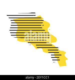 Armenia - silhouette paese Illustrazione Vettoriale
