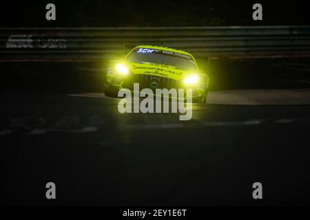 09 shoffner John (usa), Hill Janine (usa), GetSpeed Performance, Mercedes-AMG GT3, azione durante la 2020 24 ore di Nurburgring, sulla Nürburgring Nordschleife, dal 24 al 27 settembre 2020 a Nurburg, Germania - Foto Joao Filipe / DPPI Foto Stock