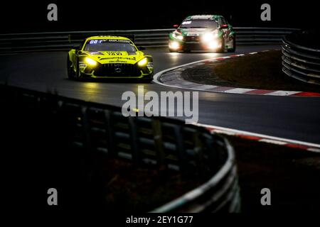 09 shoffner John (usa), Hill Janine (usa), GetSpeed Performance, Mercedes-AMG GT3, azione durante la 2020 24 ore di Nurburgring, sulla Nürburgring Nordschleife, dal 24 al 27 settembre 2020 a Nurburg, Germania - Photo Florent Gooden / DPPI Foto Stock