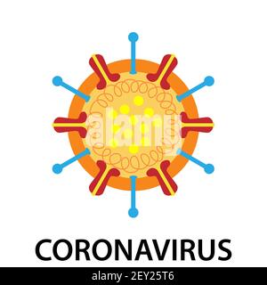 Icona del coronavirus, 2019-nCov Illustrazione Vettoriale