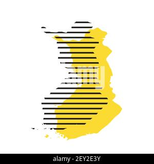 Finlandia - silhouette nazionale Illustrazione Vettoriale