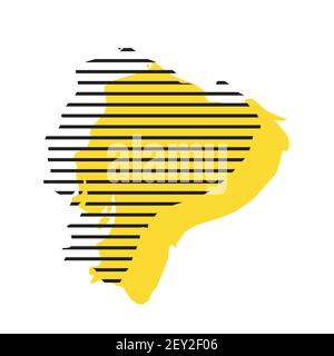 Ecuador - silhouette di campagna Illustrazione Vettoriale