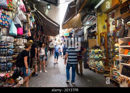 Il mercato Vecchia della Canea sull'isola greca di Creta. Foto Stock