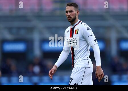 Marko Pjaca di Genova CFC guarda durante la serie UNA partita tra FC Internazionale e Genova CFC. Il FC Internazionale vince il 3-0 rispetto al CFC di Genova. Foto Stock