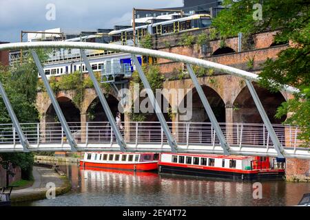 Castlefield, Manchester Castlefield è un'area protetta della città interna di Manchester nel nord-ovest dell'Inghilterra. Foto Stock