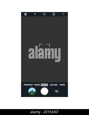 Moderna applicazione per fotocamera per smartphone. Illustrazione Vettoriale
