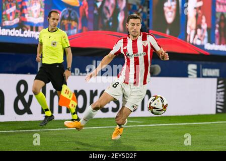 Valencia, Spagna. 04 marzo 2021. Oscar De Marcos dell'Athletic Bilbao Club in azione durante la seconda tappa spagnola della Coppa del Rey semi finale tra Levante UD e Athletic Bilbao Club al Ciutat de Valencia . (Punteggio finale; Levante UD 1:2 Athletic Bilbao Club) Credit: SOPA Images Limited/Alamy Live News Foto Stock