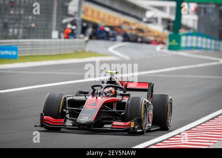 04 Ilott Callum (gbr), uni-Virtuosi, Dallara F2 2018, in azione durante il 3° round del Campionato FIA Formula 2 2020 dal 17 al 19 luglio 2020 sull'Hungaroring, a Budapest, Ungheria - Foto Antonin Vincent/DPPI Foto Stock