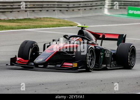 04 Ilott Callum (gbr), uni-Virtuosi, Dallara F2 2018, azione durante il 6° round del Campionato FIA Formula 2 2020 dal 14 al 16 agosto 2020 sul circuito di Barcellona-Catalunya, a Montmelo, vicino Barcellona, Spagna - Foto Xavi Bonilla/DPPI Foto Stock