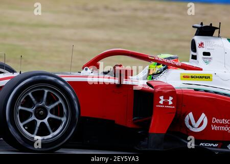 20 Schumacher Mick (ger), Prema Racing, Dallara F2 2018, in azione durante il 6° round del Campionato FIA Formula 2 2020 dal 14 al 16 agosto 2020 sul circuito di Barcellona-Catalunya, a Montmelo, vicino Barcellona, Spagna - Foto Xavi Bonilla/DPPI Foto Stock