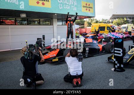 Matsushita Nobuharu (jpn), MP Motorsport, Dallara F2 2018, ritratto, ambientazione durante il 6° round del Campionato FIA Formula 2 2020 dal 14 al 16 agosto 2020 sul circuito di Barcellona-Catalunya, a Montmelo, vicino Barcellona, Spagna - Foto Sebastian Rozendaal / Dutch Photo Agency / DPPI Foto Stock