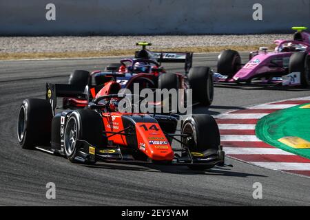 14 Matsushita Nobuharu (jpn), MP Motorsport, Dallara F2 2018, azione durante il 6° round del Campionato FIA Formula 2 2020 dal 14 al 16 agosto 2020 sul circuito di Barcellona-Catalunya, a Montmelo, vicino Barcellona, Spagna - Photo Diederik van der Laan / Dutch Photo Agency / DPPI Foto Stock
