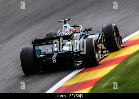 01 VIPs Juri (est), DAS, Dallara F2 2018, azione durante il 7° round del Campionato FIA Formula 2 2020 dal 28 al 30 agosto 2020 sul circuito di Spa-Francorchamps, a Stavelot, vicino a Liegi, Belgio - Foto Diederik van der Laan / Dutch Photo Agency / DPPI Foto Stock