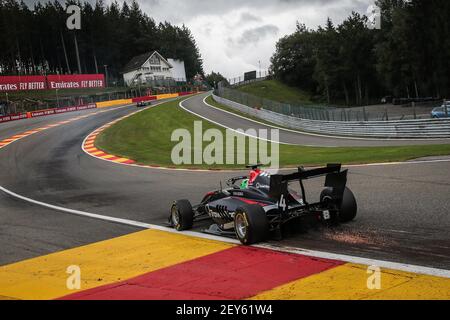 04 Chovet Pierre-Louis (fra), Gran Premio di Hitech, Dallara F3 2019, azione durante il 7° round del Campionato FIA Formula 3 2020 dal 28 al 30 agosto 2020 sul circuito di Spa-Francorchamps, a Stavelot, vicino a Liegi, Belgio - Foto Diederik van der Laanl / Dutch Photo Agency / DPPI Foto Stock