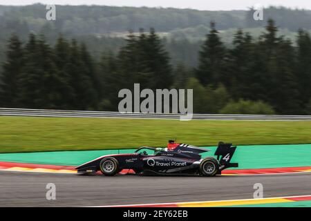 04 Chovet Pierre-Louis (fra), Gran Premio di Hitech, Dallara F3 2019, azione durante il 7° round del Campionato FIA Formula 3 2020 dal 28 al 30 agosto 2020 sul circuito di Spa-Francorchamps, a Stavelot, vicino a Liegi, Belgio - Foto Diederik van der Laanl / Dutch Photo Agency / DPPI Foto Stock