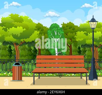 Concetto di parco cittadino, Illustrazione Vettoriale