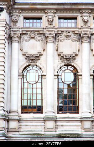 Vecchio vento in inghilterra londra mattoni e vetro Foto Stock