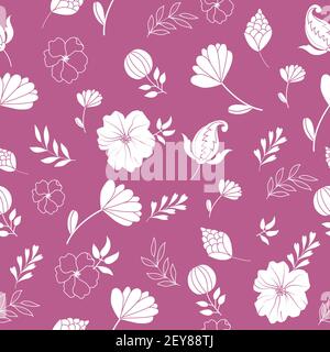 Flfloreale Vector senza cuciture disegno modello per carta da parati, tessile , superficie, moda , sfondo, piastrelle, stazionaria, arredamento, ecc. Illustrazione Vettoriale