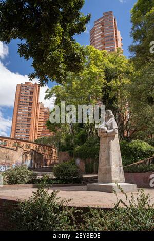 Monumento a Nicolaus Copernicus, parco dell'indipendenza, Bogotá, Colombia Foto Stock