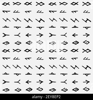 Modello senza giunture sotto forma di rune norvegesi. Illustrazione Vettoriale