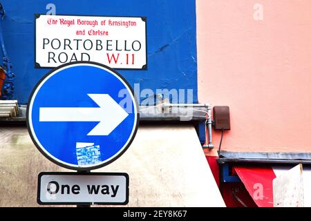 Strada segnale icona nel trasporto di londra Foto Stock