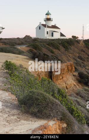Point Loma Lighthouse Cabrillo National Monument costa del Pacifico Foto Stock