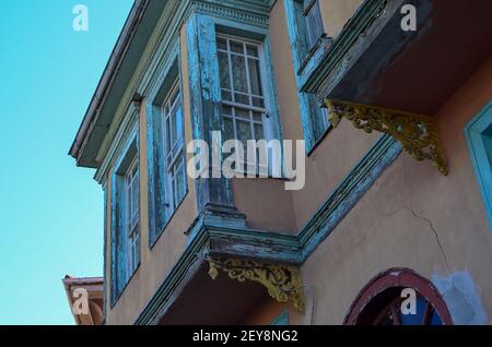Salonicco, Grecia - 16 gennaio 2016: Vecchia casa nella città vecchia Foto Stock