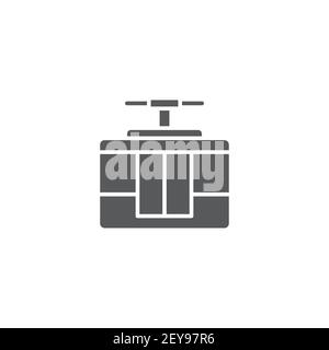 icona del profilo della funivia simbolo di stile lineare per il concetto mobile e web design funicolare linea semplice Illustrazione Vettoriale
