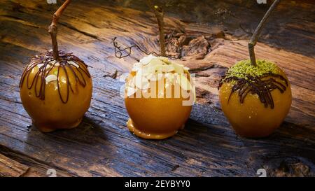 Gruppo di candy mele Foto Stock