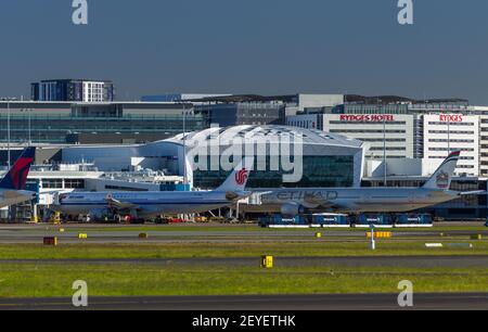 Aeroporto Internazionale di Sydney (Kingsford Smith) a Sydney, Australia. Foto Stock