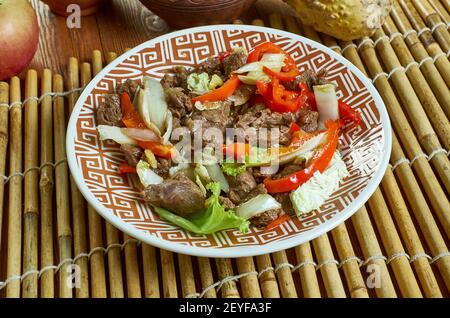 Mongolian Hot Pot pinyin shuan yang rou, diversi stili di hot pot in Cina, Foto Stock