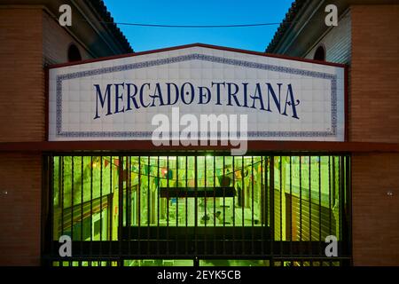 Dettaglio di Triana Market, Siviglia, Andalusia, Spagna, Europa Foto Stock