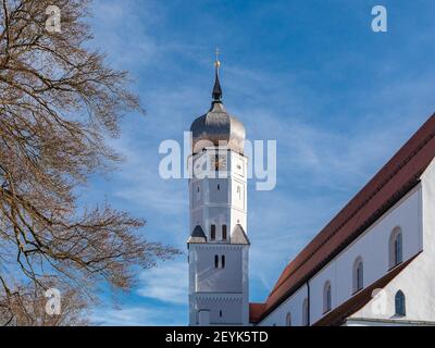 Chiesa parrocchiale Maria Himmelfahrt della città di Aichach, Baviera, Germania Foto Stock