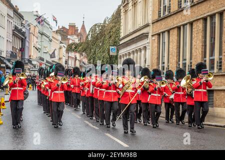 Band of the Irish Guards, Windsor, Berkshire Foto Stock