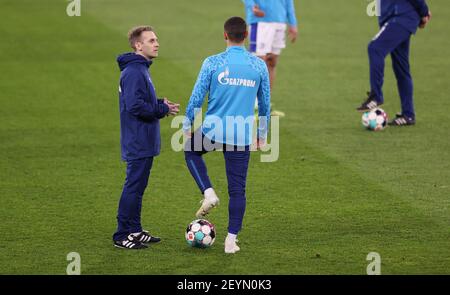 Gelsenkirchen, Germania. Firo: 05.03.2021 Fuvuball: Calcio: 1° Bundesliga, stagione 2020/21 FC Schalke 04 - FSV Mainz Co-coach: Sven Piepenbrock Credit: Jvºrgen Fromme/firosportphoto/pool | usage worldwide/dpa/Alamy Live News 2021 Foto Stock