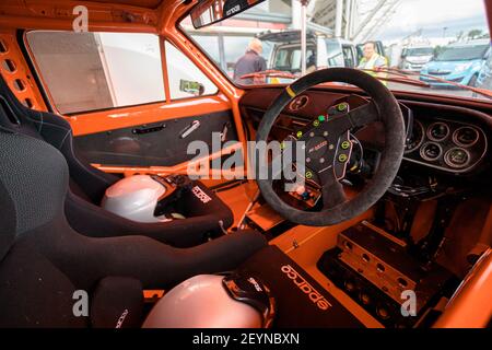 Darlington UK; 23rd agosto 2020: Auto Show Orange Ford Escort MK1 Messico Foto Stock