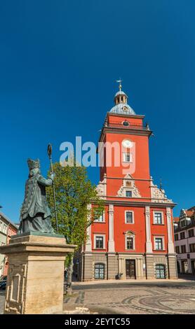 Altes Rathaus (Vecchio Municipio), 1574, Hauptmarkt in Gotha, Turingia, Germania Foto Stock