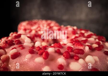 Ciambelle dolci in vista ravvicinata - macro shot Foto Stock